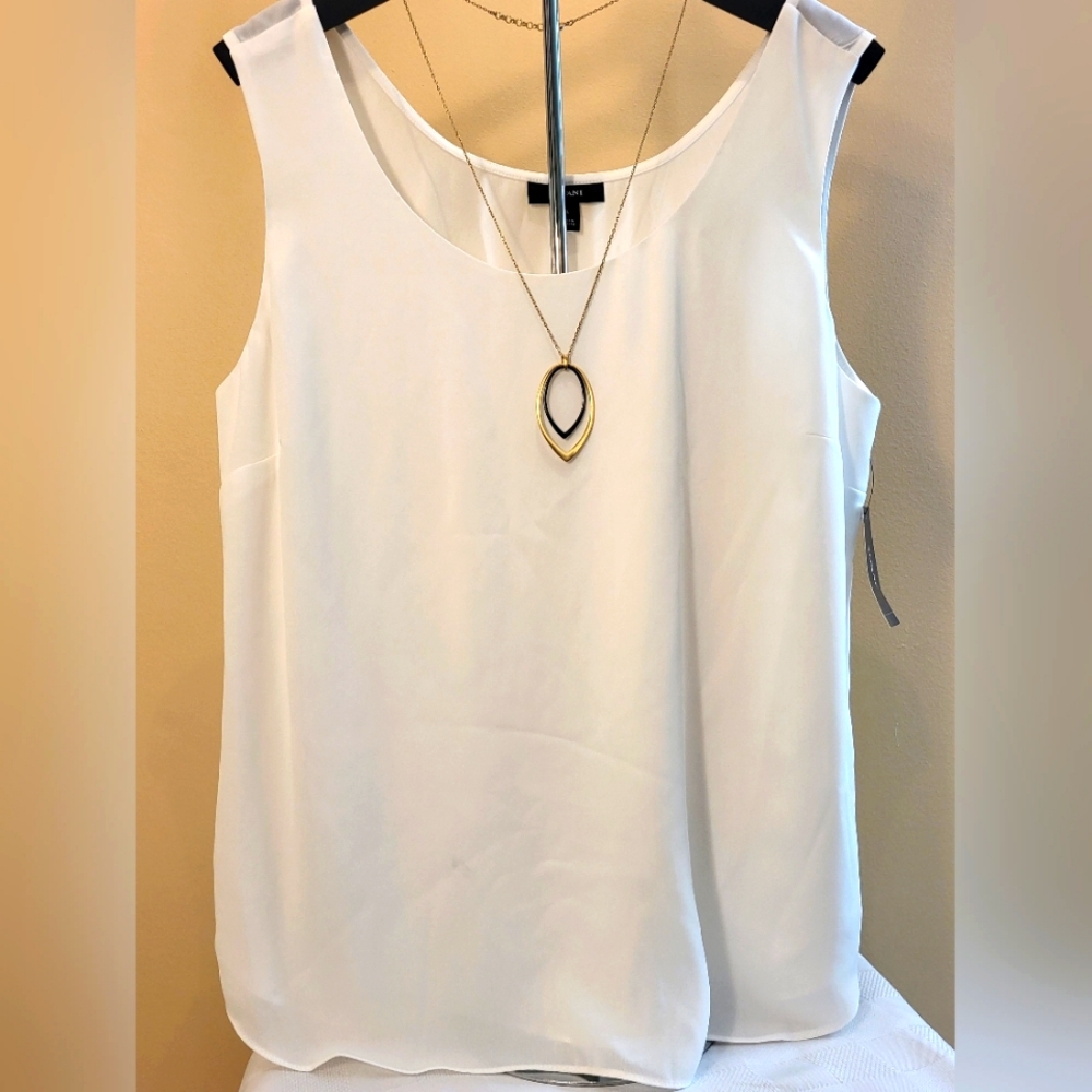 Ladies Alfani layered sheer tank